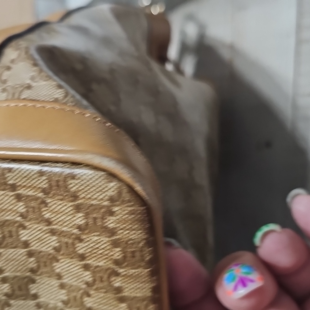 Celine Monogram Macadam Drawstring Bucket Hobo Ba… - image 7